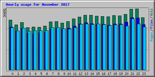 Hourly usage for November 2017