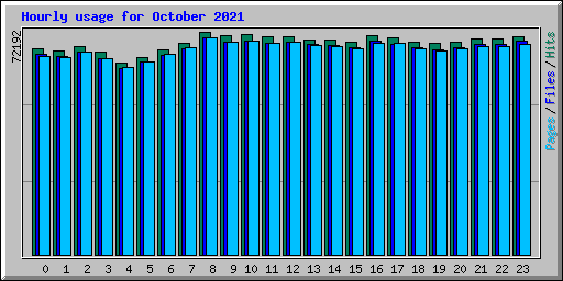 Hourly usage for October 2021
