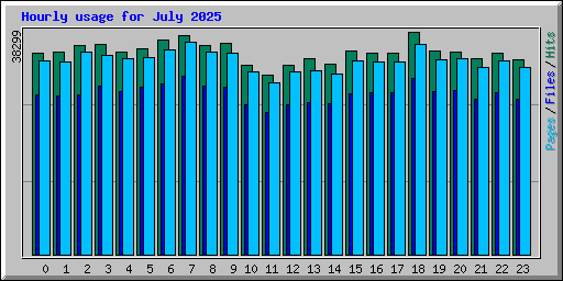 Hourly usage for July 2025