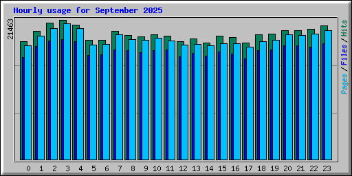 Hourly usage for September 2025
